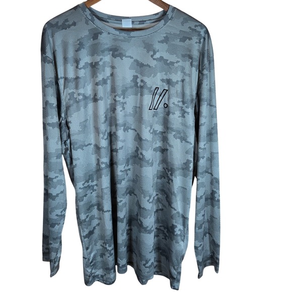 Spark Men's UPF 50+ Long Sleeve Sun Protection Style 217 Camo Print Size 2XL - Picture 2 of 7